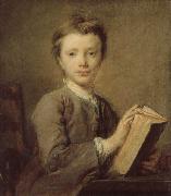 PERRONNEAU, Jean-Baptiste A Boy with a Book oil on canvas
